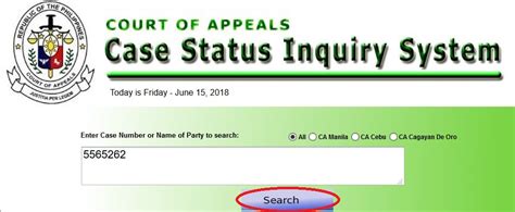 case status inquiry system philippines